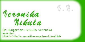 veronika nikula business card